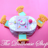 Fisher Price Loving Family Dollhouse Christmas Celebrations Dining Table Chairs-Toys & Hobbies:Preschool Toys & Pretend Play:Fisher-Price:1963-Now:Dollhouses-Fisher-Price-Chairs,Christmas,Dining Room,Dollhouse,Fisher Price,Holidays & Seasonal,Loving Family,Tables,Used-The Dollhouse Shop